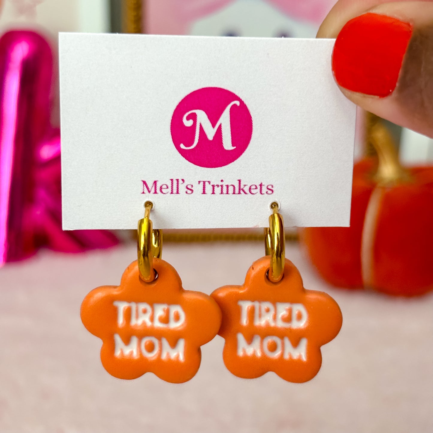 Mom Huggie Hoops - Choose color