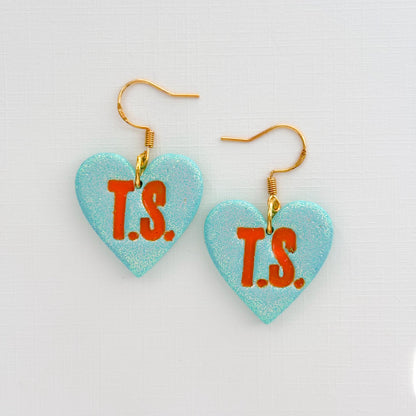 T.S Heart Dangles - Choose Color