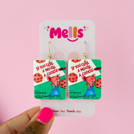 Storybook Cover Earrings - Mouse 974259