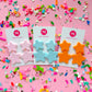 Glitter Double Star Dangles - Choose Color