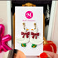 Maroon Bow Porch Goose Dangles