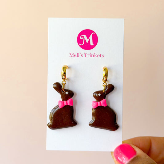 Chocolate Cover Bunny Dangles
