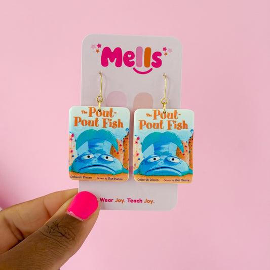 Storybook Cover Earrings - Pout 974259