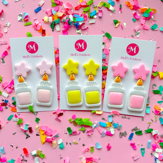 Glue Bottle Dangles - Choose Color