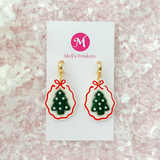 Christmas Tree Frame Dangles - Green