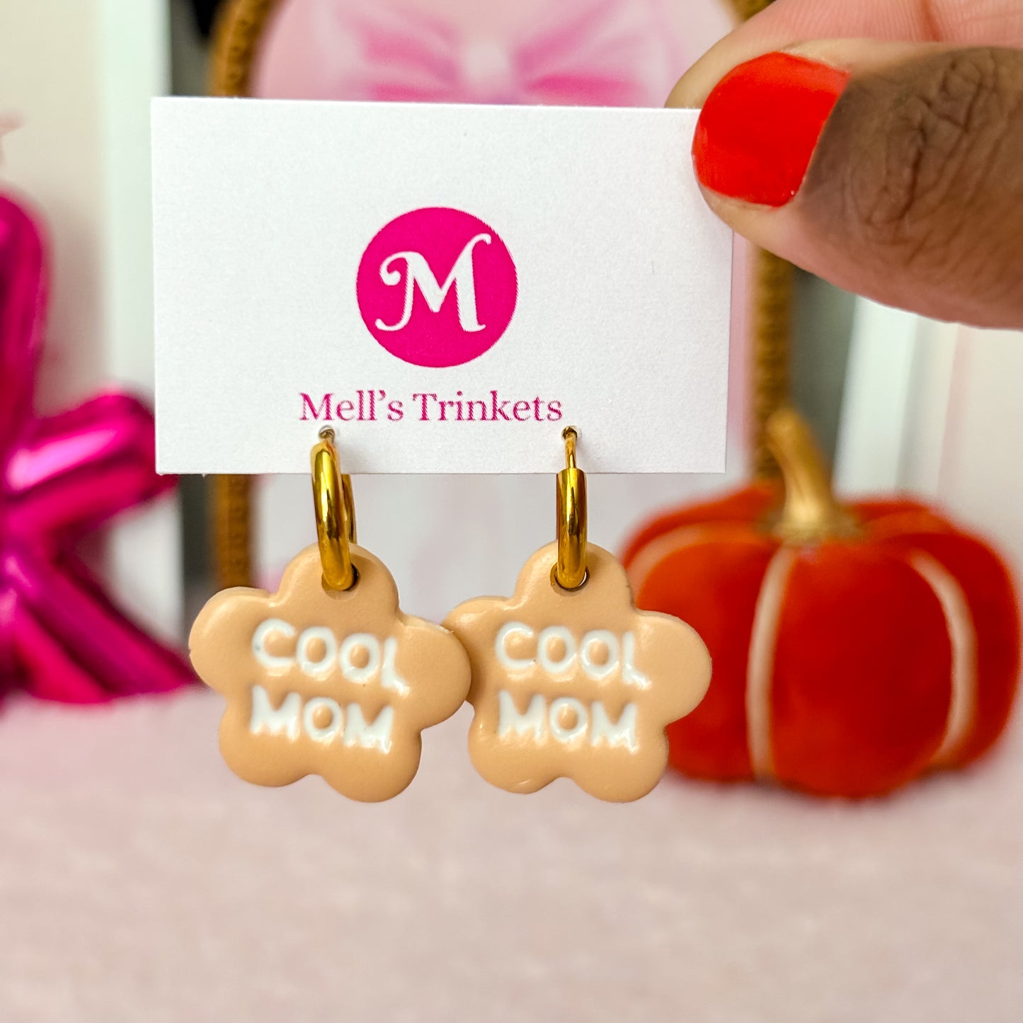 Mom Huggie Hoops - Choose color
