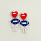 Ultimate Game Day Triple Football Dangles - Choose Team Color