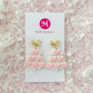Very Merry Bow Tree Dangles - White/Pink
