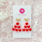Very Merry Bow Tree Dangles - Pink/Red