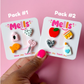 Back to School Mismatch Stud Earrings Set of 4 - Choose Pack