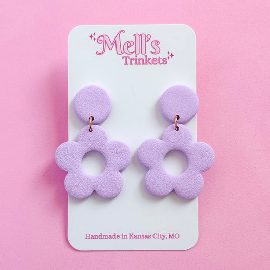 Miss Daisy Earrings - Purple