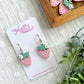 Strawberry Huggie Earrings - Choose Color