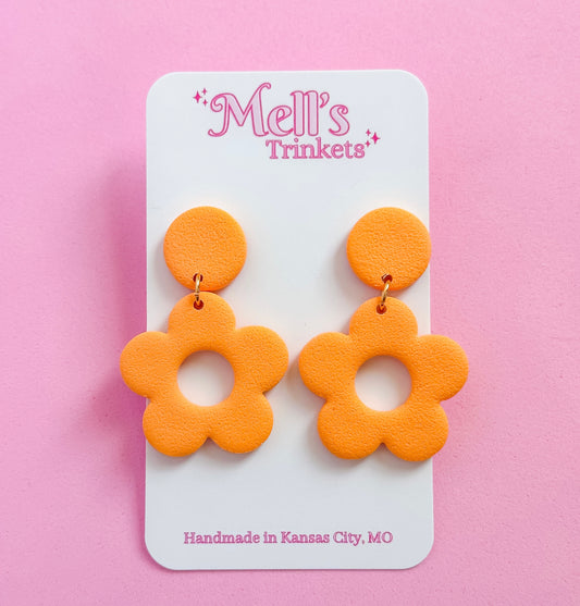 Miss Daisy Earrings - Orange