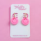 Smiley Hoops - Dark Pink