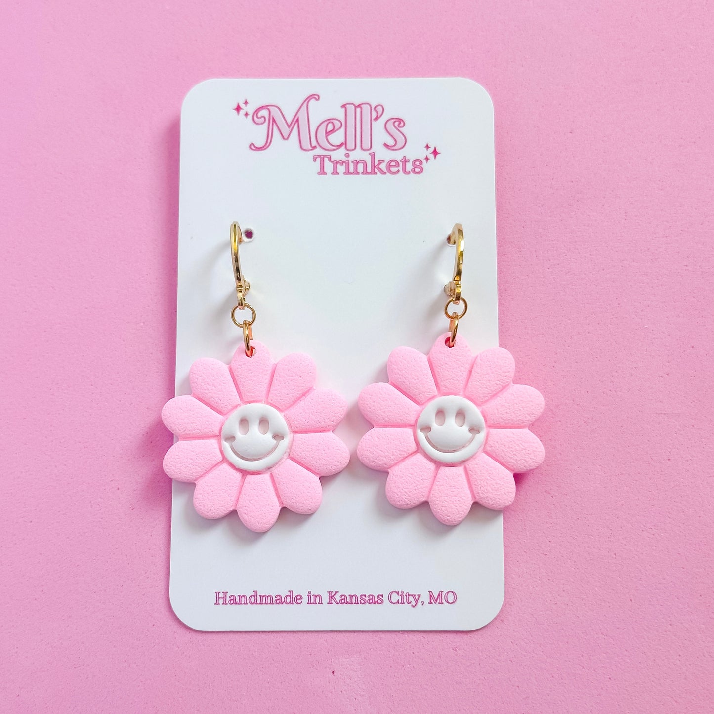 Smiley Flowers - Pink