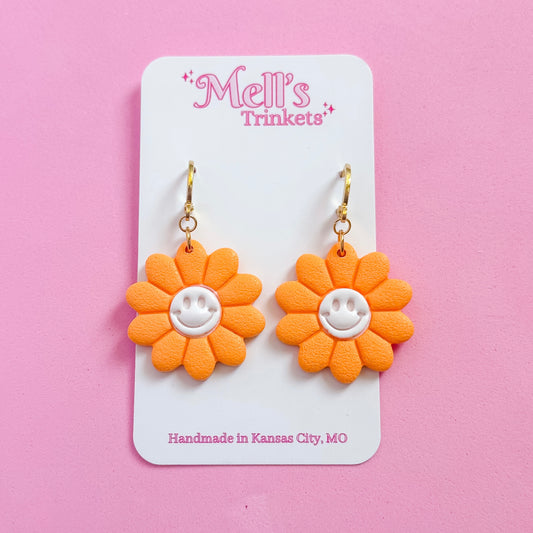 Smiley Flowers - Orange